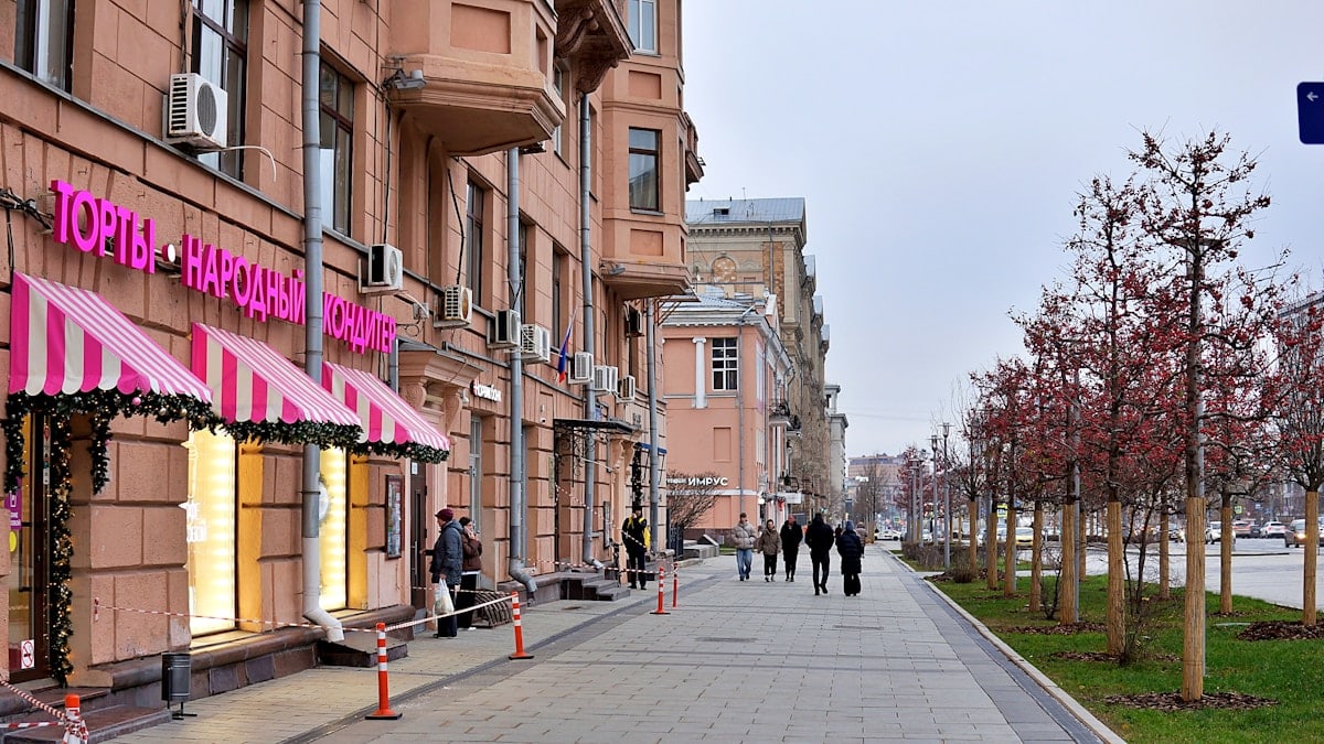 Novinsky Boulevard (known as Novinsky Val and Novinskoye Gulyaniye before 1877, and as Chaikovsky Street from 1940 to 1990) is a street in the Central Administrative Okrug of Moscow, forming a section of the Garden Ring. The street was originally called Novinsky Val after the Vvedensky Bogoroditsky Monastery, also known as the Novinsky Monastery (founded in 1410, abolished in 1764). After the boulevard was laid out in the mid-19th century, the name was changed to Novinsky Boulevard.